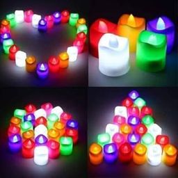 TATHYU Plastic Flameless & Smokeless Led Tealight Candles Set of Operated Flickering Led Lights Diya Electric Tea Candles for Diwali Christmas New Year Festival Home Decoration (Multicolor)-image-95