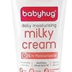 Babyhug Milk Protein Formula Daily Full Body and Face Moisturizing Milky Cream Ideal for Newborn Baby'S Delicate Skin - 50 g | Hydrolyzed Milk Protein, Aloe Barbadensis (Aloe Vera) Leaf Extract, Triticum Vulgare (Wheat Germ) Seed oil | Free From Paraben, SLS/SLES, Phthalate, Phenoxyethanol, Ethanolamine & Silicon.-image-34