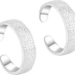 Silver Toe Rings for Women Pure Silver 925 - Elegant and Comfortable 3D Self Design Simple Toe Ring Silver Bands for Girls-image-7