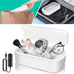 Ultrasonic Jewelry Cleaner, Jewelry Cleaner Machine 650ml 48KHz, Professional Sonic Cleaner with 2 Modes Digital Timer, Portable Ultrasonic Retainer Cleaner for Rings, Glasses, Jewelry, Dentures-image-84
