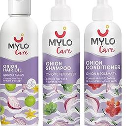 Mylo Pre & Post Pregnancy Hairfall Oil, Shampoo & Conditioner with Onion - 200 ml each-2