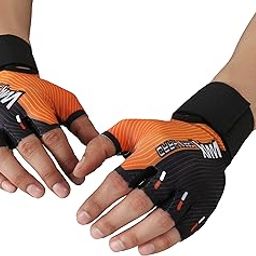 WORK FOR IT WMX Series Weight Lifting Gloves for Gym Workout, Crossfit, Weightlifting, Fitness & Cross Training - The Best for Men & Women (PRO Grip Orange, L)-image-60