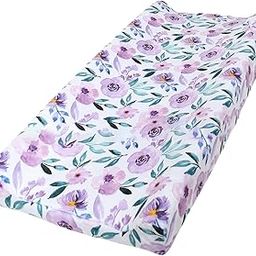 THE STYLE SUTRA Baby Diaper Changing Pad Cover Changing Mat Protector for Toddlers Girls Baby Purple Flower-image-51