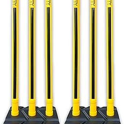Combo of 2 Full Size Set 32" Heavy Plastic Cricket Stump Set (ST YLW BLK)-picture-12