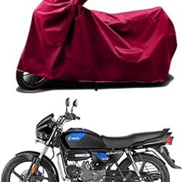 MITHILA MART Bike Body Cover Compatible with Hero Splendor Plus Scratchproof Dustproof UV-Rays Birds Dropping Accessories for All Modal & Varients [Maroon-Color]-image-8