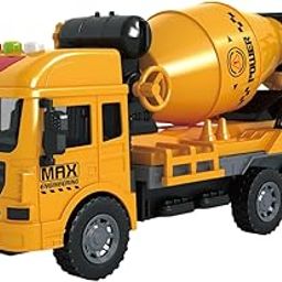 Jack Royal Mixer Toy Construction Truck with Lights Sounds and Working Movable Parts, Friction Powered Construction Vehicles for Boys and Girls-image-51