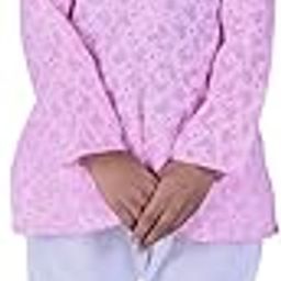 Boys Classic Fit Cotton Blended Kurta and Pyjama Set | Pink/White | 7-8 Years | KIDS13142-picture-24