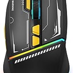 Ant Ghost 50 RGB Gaming Mouse with12800 DPI Wired Optical Gamer Mouse with 8 Programmable Buttons & Software Support DIY Key Binding Fast Fire Button 1KHz Polling Rate – Black-0