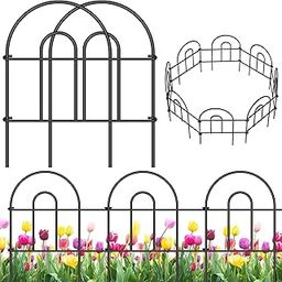 ecofynd 5 Pack Decorative Garden Fence 1.5ft(H) X 5.4ft(L), Rustproof Metal Wire Fencing Flower Bed Animal Barrier, Landscape Patio Yard Folding Panel Border Edge Section for Dog Outdoor, GF9-image-39