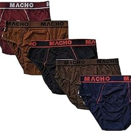 Smart Cut Mens Cotton Brief Multicolor, Pack of 5 (100 cm)-50
