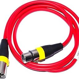 MA XLR Male To Female Cable 3 pin Microphone Mic extension Balanced Audio Microphone Guitar Amplifier Mixer Cable (M - F) - Red Color (5 Mtr.)-image-2