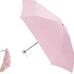 Mini Portable Umbrella with Capsule Case Outdoor for Women Men & Kids 5 Folds UV Protection Compact Foldable Backpack Travel Umbrellas for rain & Hot Summer Capsule Umbrella-94