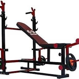 SAFELINE Heavy Duty 8-in-1 Home Gym Bench | Adjustable Incline Decline Flat Weight Bench for Full Body Muscle Building, Strength Training, Leg Curls & Extensions-image-4