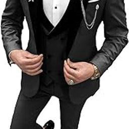 Tuxedo for Men Slim Fit 3 Piece Suits Formal Wedding Groomsmen Suit Peak Lapel Prom Tuxedo Suits with Bow Tie-picture-14