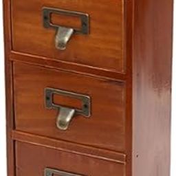 UJEAVETTE Desktop Drawer Rustic Tabletop Container Case Wood for Dresser Craft Grocery-0