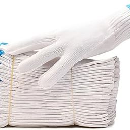 STYLERA Cotton Knitted Safety Protection Grip Work Gloves for Painter Machanic Industrial Warehouse Gardening Men Women Industry Protect Knitted Cotton Work Gloves (WHITE KNITTED 10 Pair)-image-88