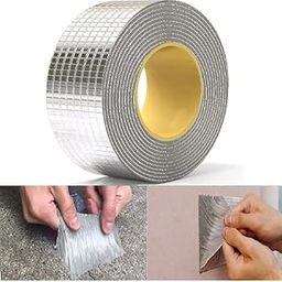 ZOHRA® Leakage Repair Waterproof Aluminium Rubber Tape, Hot & Cold Temperature Aluminium Foil Tape, Perfect for Sealing Water Leakage (50MM x 5 METER, Silver, 1 PACK)-5