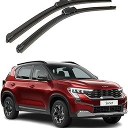 Wheelyfine® Car windshield replacement wiper blade set banana type frameless suitable for Kia sonet 2024 (pack of 2) Dr-24 inch, Pa-16 inch-image-39