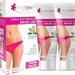 everteen 50g+50g Natural Bikini Line Hair Remover Creme for Women – 1 Twin Pack-19