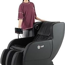 CULT BlissBlack Massage Chair with Fixed Point Massage Technique, AI Voice for Home-image-54