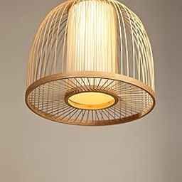 Habere India-All The Cultures Fabricating India Bamboo Lampshade | Bamboo Pendant Lamp | Pendant Lamps | Cane Lamps for Cafe | Rattan Lamps | Bamboo Hanging Lampshade (Design 01)-18