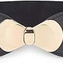 redhorns Fabric Elastic Waist Belt for Women Dresses Bow Knot Design Stretchy Wide Belt for Ladies Saree - Free Size (LD85)-picture-31