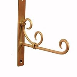 Mehra Home Decor Wall Hook Antique Gold Finish Bracket Angle for Hanging Decorative Wall Hooks for Hanging Plants and Plant Stand, Lanterns, Wind Chimes, Bird Feeders Keys and Accessories-image-36