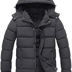 Men's Casual Puffer Jacket, Hooded-15