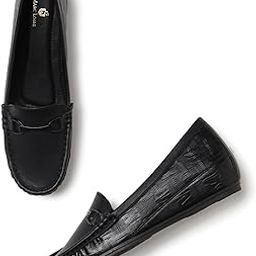 Women Comfortable Wedge Textured Loafer Shoes Casual & Formal Footwear-image-87