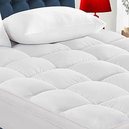 CYMULA Mattress Topper Queen, Plush Mattress Pad Cover 900TC Cotton Top Protector with 8-21 Inch Deep Pocket 3D & 6D Down Alternative Fill-image-7