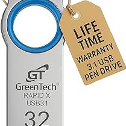 GREENTECH Rapid X 3.1 USB 32GB Flash Drive | High-Speed Up to 150MBps | Compact & Durable Pen Drive | Plug & Play | Ideal for Quick Transfers | Compatible with PC, Laptop, Car, TV-image-29
