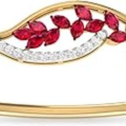 Aucent by PC Jeweller The Uparnaa 18KT Yellow Gold and Diamond Bracelet-image-61