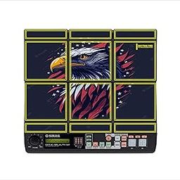 Rhythm Pro Self Adhesive Y A M A H A DTX-M12 PAD PVC STICKERS (Set of 12 PCS.) Compatible for Y A M A H A DTX-M12 PAD (BLACK EAGLE)-image-38