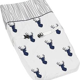 Sweet Jojo Designs Navy White and Gray Woodland Deer Boys Baby Changing Pad Cover-image-78