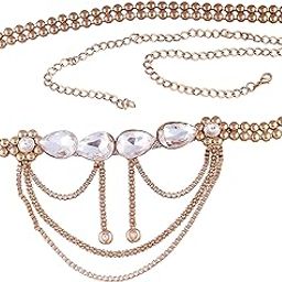 18K Gold Plated Traditional Ethnic Kundan And Stone Studded Adjustable Kamarband/Belly Chain/Kandora/Wait Belt For Women (B021-22)-12