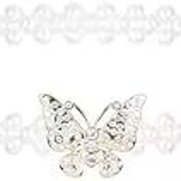 Butterfly Elastic Pearl Waist Belt, White Pearl Belt for Women's Luxury Dress, Elegant Waist Cinching, Women Belt for Girls Party Wedding, Belly Chain Kamarband for Ladies Saree - Free Size-image-54