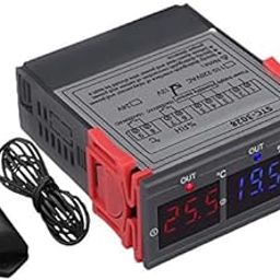 TOOGOO Stc-3028 Plastic Digital Temperature Humidity Meter 110-220V 10A Thermostat Adjustable Dual Display Thermometer Hygrometer Controller, Black-13