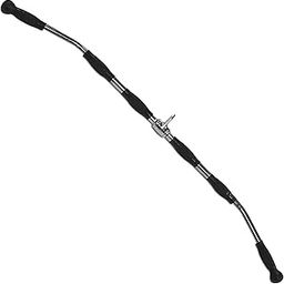 Zipzell® Sports LAT Pull Down Bar, 122 cm Chrome Steel with Rubber Grips, Multi-Grip Cable Machine Attachment-picture-17