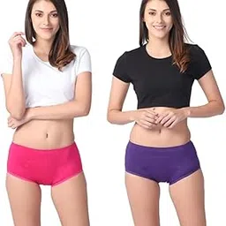 Adira | Period Panty Boxer for Women | Boxer Fit for High Flow | with Support Patch for Pad | Leakproof & Skin Friendly | for School, Travel & Work | Patented | Pack of 2-picture-34