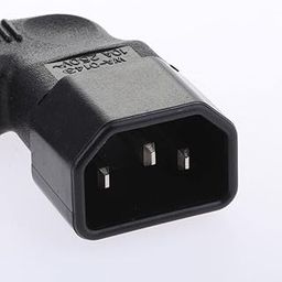 Club Bollywood® IEC320 C14 to Right Angle 90 Degree C13 Male to Female AC Power Adapter|Consumer Electronics | Multipurpose Batteries & Power |1 Piece C14 to C13 Adapter-picture-19