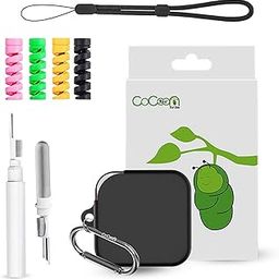 Silicone Case Cover for CMF by Nothing Buds Pro 2 with Cleaner Kit,Lanyard & 4 Pcs Cable Protectors (Black)-11