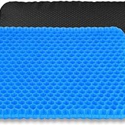 Visharni Double Layer Gel Orthopedic Seat Cushion with Non Slip Cover for Lumbar Support, Tailbone Comfort, Air Circulation, Office Chair, Wheelchair Egg Seater Silicone Gel Cushion for Car-image-2