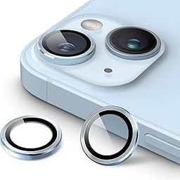 Amazon Brand - Solimo Camera Lens Protector Glass Ring For iPhone 14/14 Plus Case Friendly with Edge to Edge Coverage and Easy Installation, Pack of 1 (Blue)-picture-12