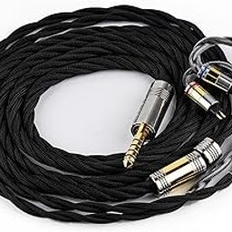 NICEHCK FirstTouch 6N OFC High Purity Copper + Copper Silver Alloy Wire Earphone Repair Cable MMCX/0.78 2pin Detachable Metal Connector 3.5mm/4.4mm Plug Hi-Fi Audio Re-Cable (4.4mm 0.78 2pin)-20