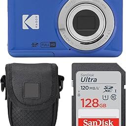 Kodak PIXPRO FZ55 Digital Camera (Blue) + Point & Shoot Camera Case + Sandisk 128GB SDXC Memory Card-image-40