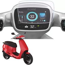 Eliane Screen Guards Protector Compatible With Ola S1, Pro, Air Ev Scooter Edge To Full Coverage Easy Installation Kit, Transparent Glossy, 7-Inch (Pack of 1)-21