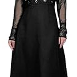 Women's Heavy Fox Georgette Long Gown with Embroidery and Mirror Work Full Sleeve Anarkali Style Dress-image-53