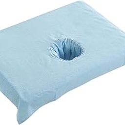 LOSA Cotton SPA Half Table Cover Beauty Salon Bed Face Hole Towel Sky Blue-image-75