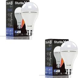 Sturlite Xenus (3 in 1) 12W LED Inverter Bulb| Bright Rechargeable Emergency Bulb| 12Hr Battery Backup| 6-8Hrs Charging Time| Over-Charge Protection| B22 Base Energy Efficient Lighting (Pack of 2)-image-0