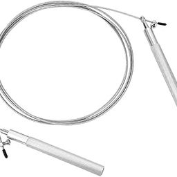 DNC Aluminium Skipping Rope for Men and Women Jumping Rope With Adjustable Height Speed Skipping Rope for Exercise, Gym, Sports Fitness Adjustable Jump Rope for Skipping Skip Rope - Silver-picture-4